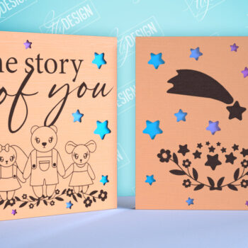 Intra απο ξύλο plywood 3mm-4mm πάχος Εξώφυλλο Βιβλίου Μνήμης Μωρού | Εξώφυλλο άλμπουμ Δίασταση 15x15 cm INTRAFABR-99492474 - Image 1