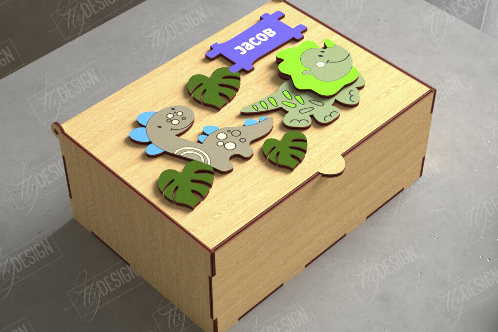Intra απο ξύλο plywood 3mm-4mm πάχος Baby Memory Box | Προσωποποιημένο κουτί | CNC Δίασταση 10x10 cm INTRAFABR-111357192