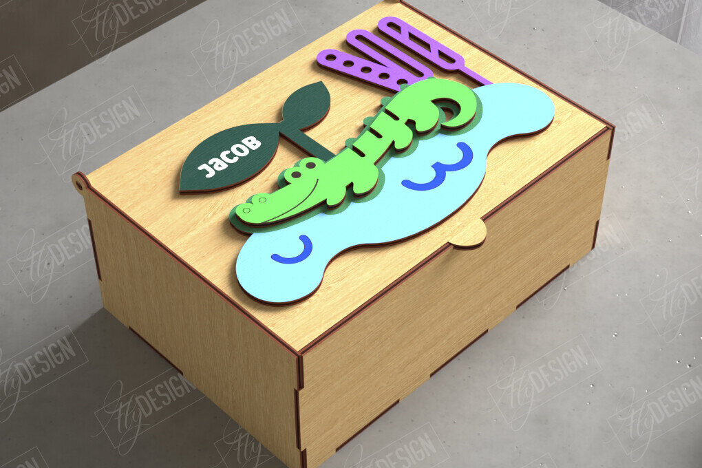 Intra απο ξύλο plywood 3mm-4mm πάχος Baby Memory Box | Προσωποποιημένο κουτί | CNC Δίασταση 10x10 cm INTRAFABR-111357213