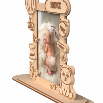 Intra απο ξύλο plywood 3mm-4mm πάχος κορνίζας για μωρό με μνήμη Δίασταση 20x30 cm INTRAFABR-116770802 - Image 5