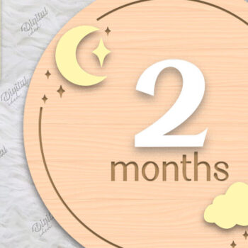 Intra απο ξύλο plywood 3mm-4mm πάχος Baby Milestone Card Cut . 2 μηνών Δίασταση 30x20 cm INTRAFABR-85225308 - Image 1