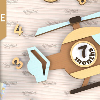 Intra απο ξύλο plywood 3mm-4mm πάχος Baby Milestone Card Design Cut  Δίασταση 30x20 cm INTRAFABR-102961518 - Image 1