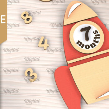 Intra απο ξύλο plywood 3mm-4mm πάχος Baby Milestone Card Design Cut  Δίασταση 30x20 cm INTRAFABR-102961532 - Image 1