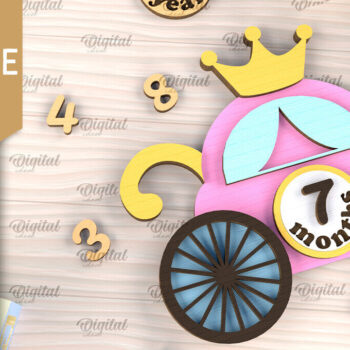 Intra απο ξύλο plywood 3mm-4mm πάχος Baby Milestone Card Design Cut  Δίασταση 30x20 cm INTRAFABR-102961573 - Image 1