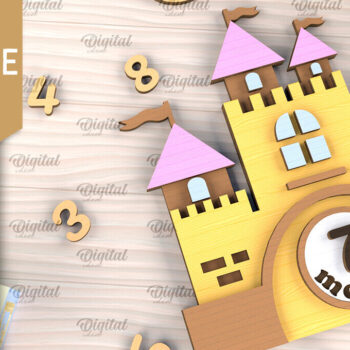 Intra απο ξύλο plywood 3mm-4mm πάχος Baby Milestone Card Design Cut  Δίασταση 30x20 cm INTRAFABR-102961668 - Image 1