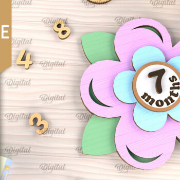 Intra απο ξύλο plywood 3mm-4mm πάχος Baby Milestone Card Design Cut  Δίασταση 30x20 cm INTRAFABR-102961688 - Image 1