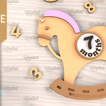 Intra απο ξύλο plywood 3mm-4mm πάχος Baby Milestone Card Design Cut  Δίασταση 30x20 cm INTRAFABR-102961711 - Image 1