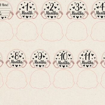 Intra απο ξύλο plywood 3mm-4mm πάχος Baby Milestone Cards Cut  Δίασταση 30x20 cm INTRAFABR-97519317 - Image 2