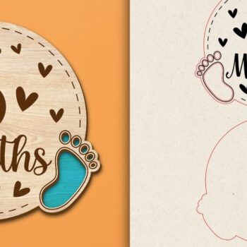 Intra απο ξύλο plywood 3mm-4mm πάχος Baby Milestone Cards Cut  Δίασταση 30x20 cm INTRAFABR-97519317 - Image 4