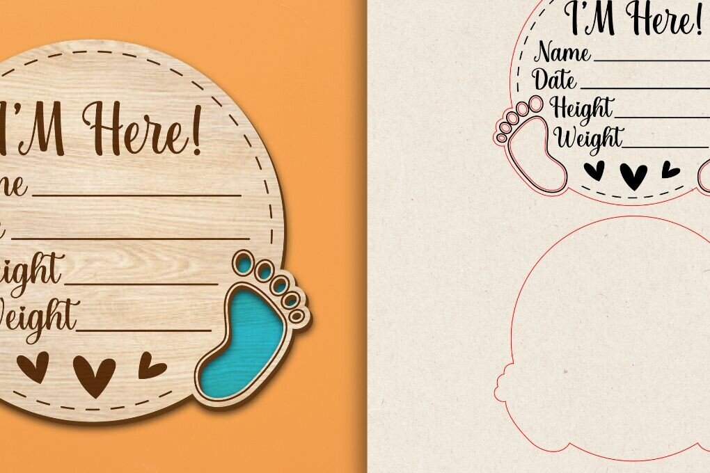 Intra απο ξύλο plywood 3mm-4mm πάχος Baby Milestone Cards Cut Δίασταση 30x20 cm INTRAFABR-97519317 - Image 8
