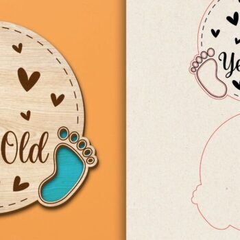 Intra απο ξύλο plywood 3mm-4mm πάχος Baby Milestone Cards Cut  Δίασταση 30x20 cm INTRAFABR-97519317 - Image 10