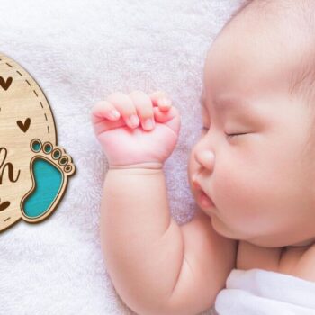 Intra απο ξύλο plywood 3mm-4mm πάχος Baby Milestone Cards Cut  Δίασταση 30x20 cm INTRAFABR-97519317 - Image 11