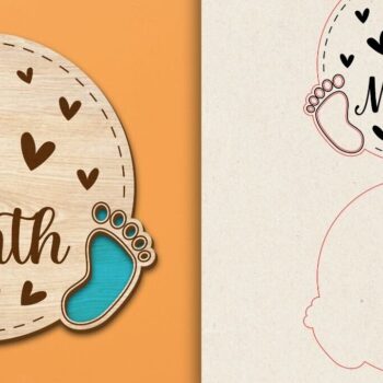 Intra απο ξύλο plywood 3mm-4mm πάχος Baby Milestone Cards Cut  Δίασταση 30x20 cm INTRAFABR-97519317 - Image 12