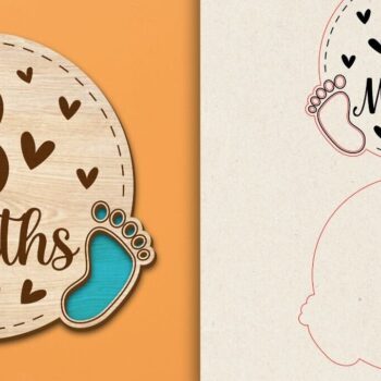 Intra απο ξύλο plywood 3mm-4mm πάχος Baby Milestone Cards Cut  Δίασταση 30x20 cm INTRAFABR-97519317 - Image 16