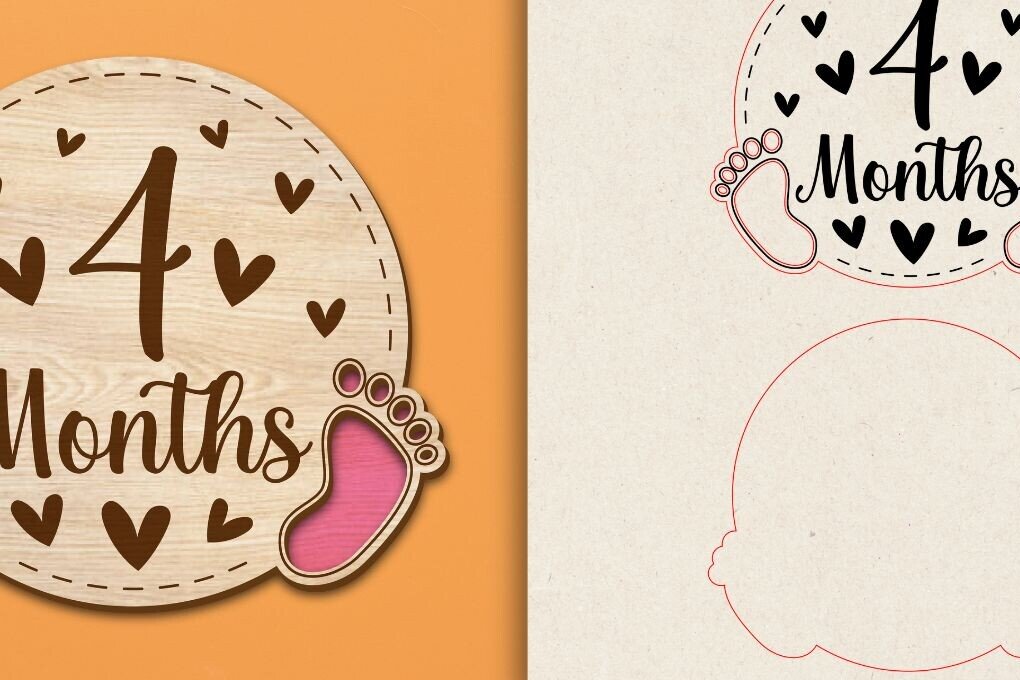 Intra απο ξύλο plywood 3mm-4mm πάχος Baby Milestone Cards Cut Δίασταση 30x20 cm INTRAFABR-97519317 - Image 18