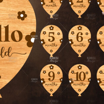 Intra απο ξύλο plywood 3mm-4mm πάχος Baby Milestone Discs | Δίασταση 30x20 cm INTRAFABR-118829042 - Image 1