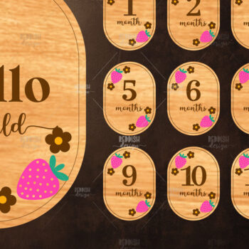 Intra απο ξύλο plywood 3mm-4mm πάχος Baby Milestone Discs | Δίασταση 30x20 cm INTRAFABR-118829093 - Image 1