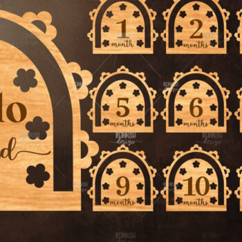 Intra απο ξύλο plywood 3mm-4mm πάχος Baby Milestone Discs | Δίασταση 30x20 cm INTRAFABR-118829097 - Image 1