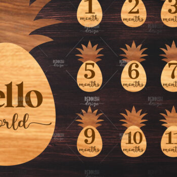 Intra απο ξύλο plywood 3mm-4mm πάχος Baby Milestone Discs | Δίασταση 30x20 cm INTRAFABR-118829117 - Image 1