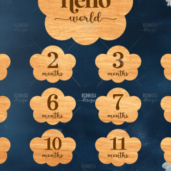 Intra απο ξύλο plywood 3mm-4mm πάχος Baby Milestone Discs | Δίασταση 30x20 cm INTRAFABR-118829187 - Image 1