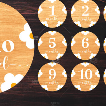 Intra απο ξύλο plywood 3mm-4mm πάχος Baby Milestone Discs | Δίασταση 30x20 cm INTRAFABR-118827933 - Image 1