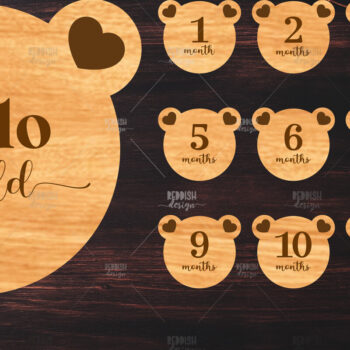 Intra απο ξύλο plywood 3mm-4mm πάχος Baby Milestone Discs | Δίασταση 30x20 cm INTRAFABR-118828023 - Image 1