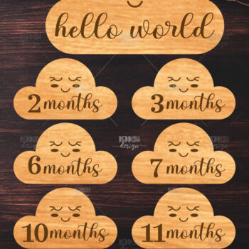 Intra απο ξύλο plywood 3mm-4mm πάχος Baby Milestone Discs | Δίασταση 30x20 cm INTRAFABR-118828032 - Image 1