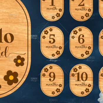 Intra απο ξύλο plywood 3mm-4mm πάχος Baby Milestone Discs | Δίασταση 30x20 cm INTRAFABR-118829001 - Image 1