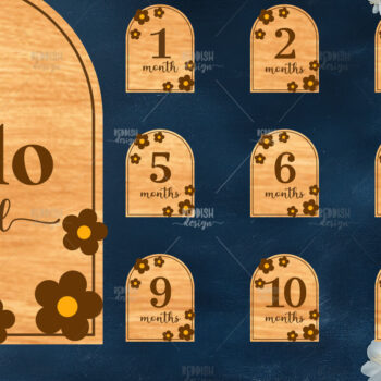 Intra απο ξύλο plywood 3mm-4mm πάχος Baby Milestone Discs | Δίασταση 30x20 cm INTRAFABR-118829025 - Image 1