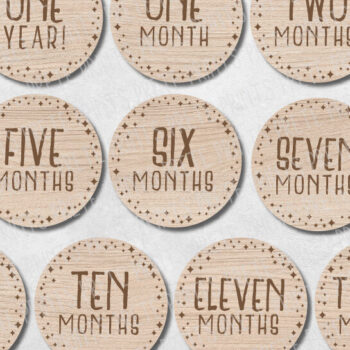 Intra απο ξύλο plywood 3mm-4mm πάχος Baby Milestone Disks Δίασταση 30x20 cm INTRAFABR-30034692 - Image 1