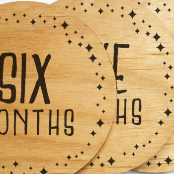 Intra απο ξύλο plywood 3mm-4mm πάχος Baby Milestone Disks Δίασταση 30x20 cm INTRAFABR-30034692 - Image 2