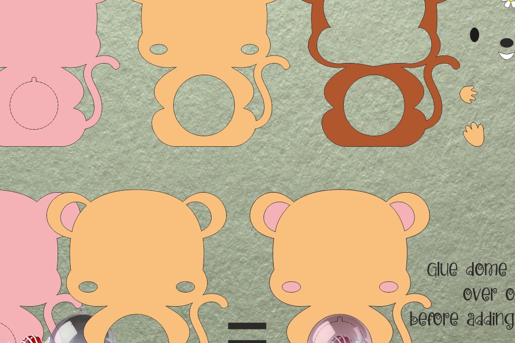 Intra απο ξύλο plywood 3mm-4mm πάχος Μωρό μαϊμού | Πρότυπο θόλου καραμέλας Δίασταση 30x20 cm INTRAFABR-108816253