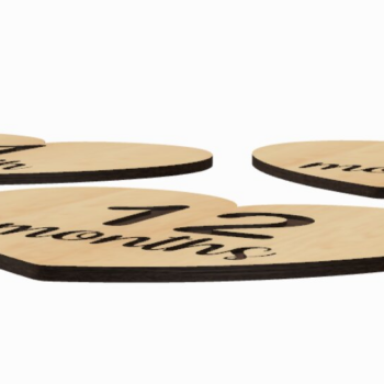 Intra απο ξύλο plywood 3mm-4mm πάχος Baby Monthly Milestone Card Δίασταση 30x20 cm INTRAFABR-117233664 - Image 1