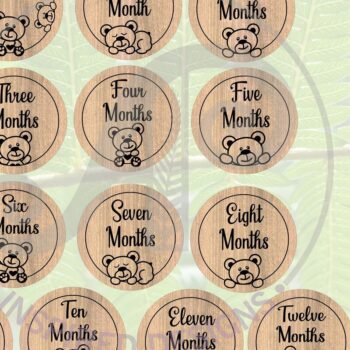 Intra απο ξύλο plywood 3mm-4mm πάχος Baby Monthly Milestone Discs Δίασταση 30x20 cm INTRAFABR-66502966 - Image 1