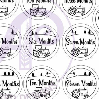 Intra απο ξύλο plywood 3mm-4mm πάχος Baby Monthly Milestone Discs Farm Δίασταση 30x20 cm INTRAFABR-115853296 - Image 4