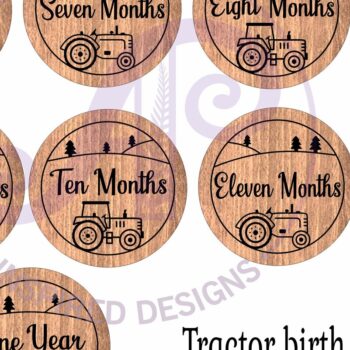 Intra απο ξύλο plywood 3mm-4mm πάχος Baby Monthly Milestone Discs Farm Δίασταση 30x20 cm INTRAFABR-115853296 - Image 5