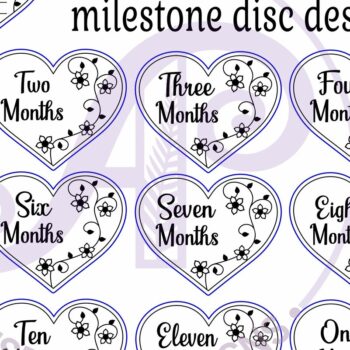 Intra απο ξύλο plywood 3mm-4mm πάχος Baby Monthly Milestone Discs Hearts Δίασταση 15x15 cm INTRAFABR-113878120 - Image 3