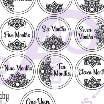 Intra απο ξύλο plywood 3mm-4mm πάχος Baby Monthly Milestone Discs Mandala Δίασταση 30x30 cm INTRAFABR-123795178 - Image 4