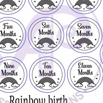 Intra απο ξύλο plywood 3mm-4mm πάχος Baby Monthly Milestone Discs Rainbow Δίασταση 30x20 cm INTRAFABR-109903193 - Image 4