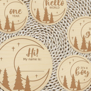 Intra απο ξύλο plywood 3mm-4mm πάχος Baby Monthly Milestone Δίασταση 15x15 cm INTRAFABR-112457231