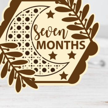 Intra απο ξύλο plywood 3mm-4mm πάχος Baby Moon & Star Monthly Milestone Cards Δίασταση 15x15 cm INTRAFABR-69501224 - Image 12