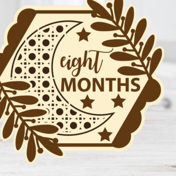 Intra απο ξύλο plywood 3mm-4mm πάχος Baby Moon & Star Monthly Milestone Cards Δίασταση 15x15 cm INTRAFABR-69501224 - Image 13