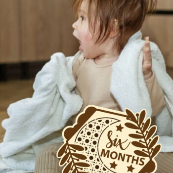 Intra απο ξύλο plywood 3mm-4mm πάχος Baby Moon & Star Monthly Milestone Cards Δίασταση 15x15 cm INTRAFABR-69501224 - Image 17