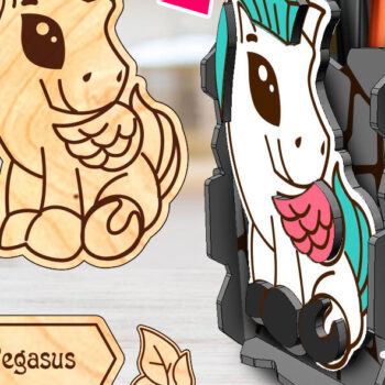 Intra απο ξύλο plywood 3mm-4mm πάχος Μολυβοθήκη Baby Mythical Creatures Δίασταση 30x20 cm INTRAFABR-70970040 - Image 3