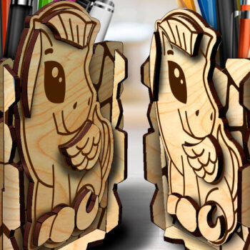 Intra απο ξύλο plywood 3mm-4mm πάχος Μολυβοθήκη Baby Mythical Creatures Δίασταση 30x20 cm INTRAFABR-70970040 - Image 5