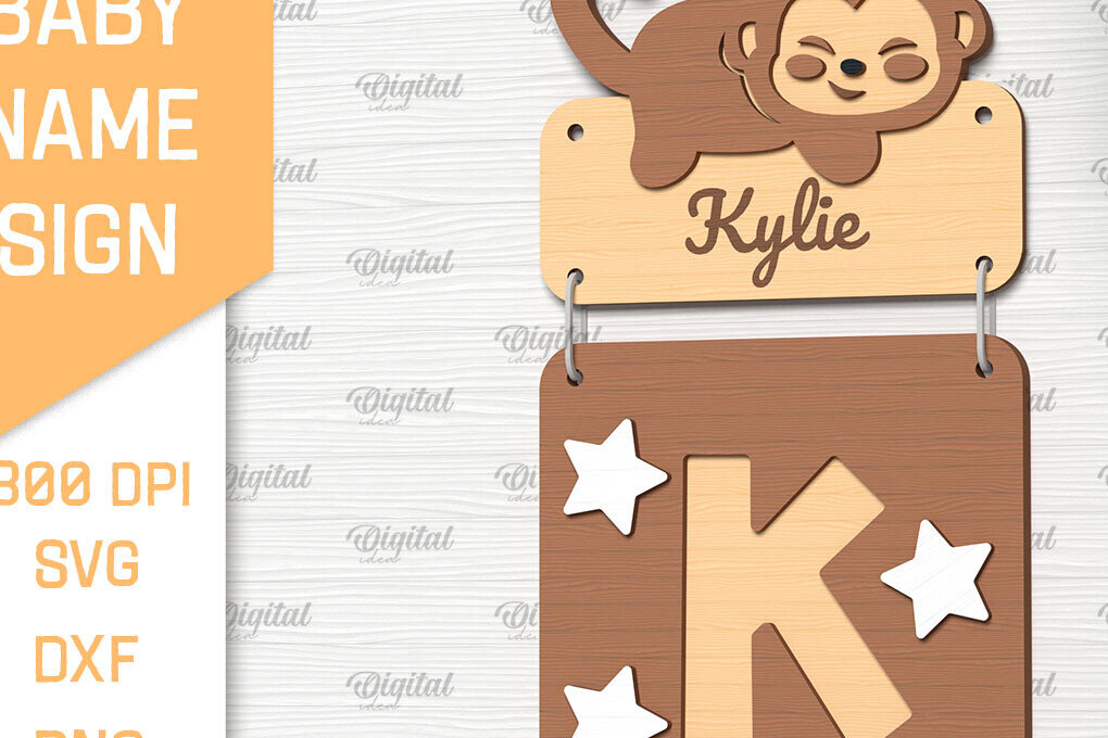 Intra απο ξύλο plywood 3mm-4mm πάχος Πινακίδα ονόματος μωρού . Επιστολή Κ Δίασταση 30x20 cm INTRAFABR-90963800