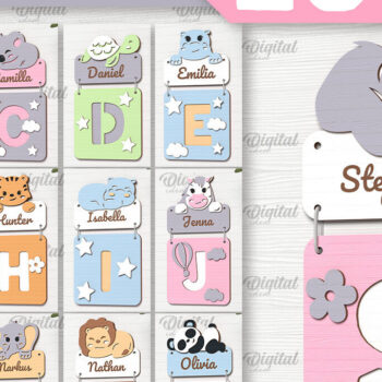 Intra απο ξύλο plywood 3mm-4mm πάχος κοπής με λέιζερ με τα του μωρού Δίασταση 30x20 cm INTRAFABR-90960797 - Image 1