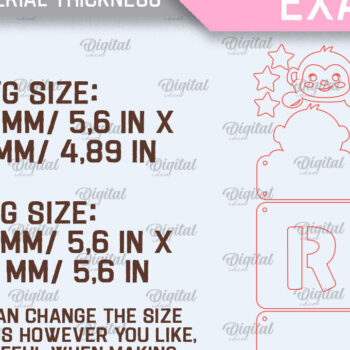 Intra απο ξύλο plywood 3mm-4mm πάχος κοπής με λέιζερ με τα του μωρού Δίασταση 30x20 cm INTRAFABR-90960797 - Image 2