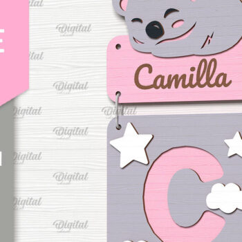 Intra απο ξύλο plywood 3mm-4mm πάχος κοπής με λέιζερ με τα του μωρού Δίασταση 30x20 cm INTRAFABR-90960797 - Image 5