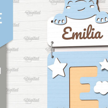 Intra απο ξύλο plywood 3mm-4mm πάχος κοπής με λέιζερ με τα του μωρού Δίασταση 30x20 cm INTRAFABR-90960797 - Image 7